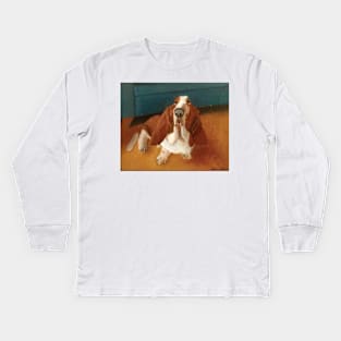 Basset Hound Kids Long Sleeve T-Shirt